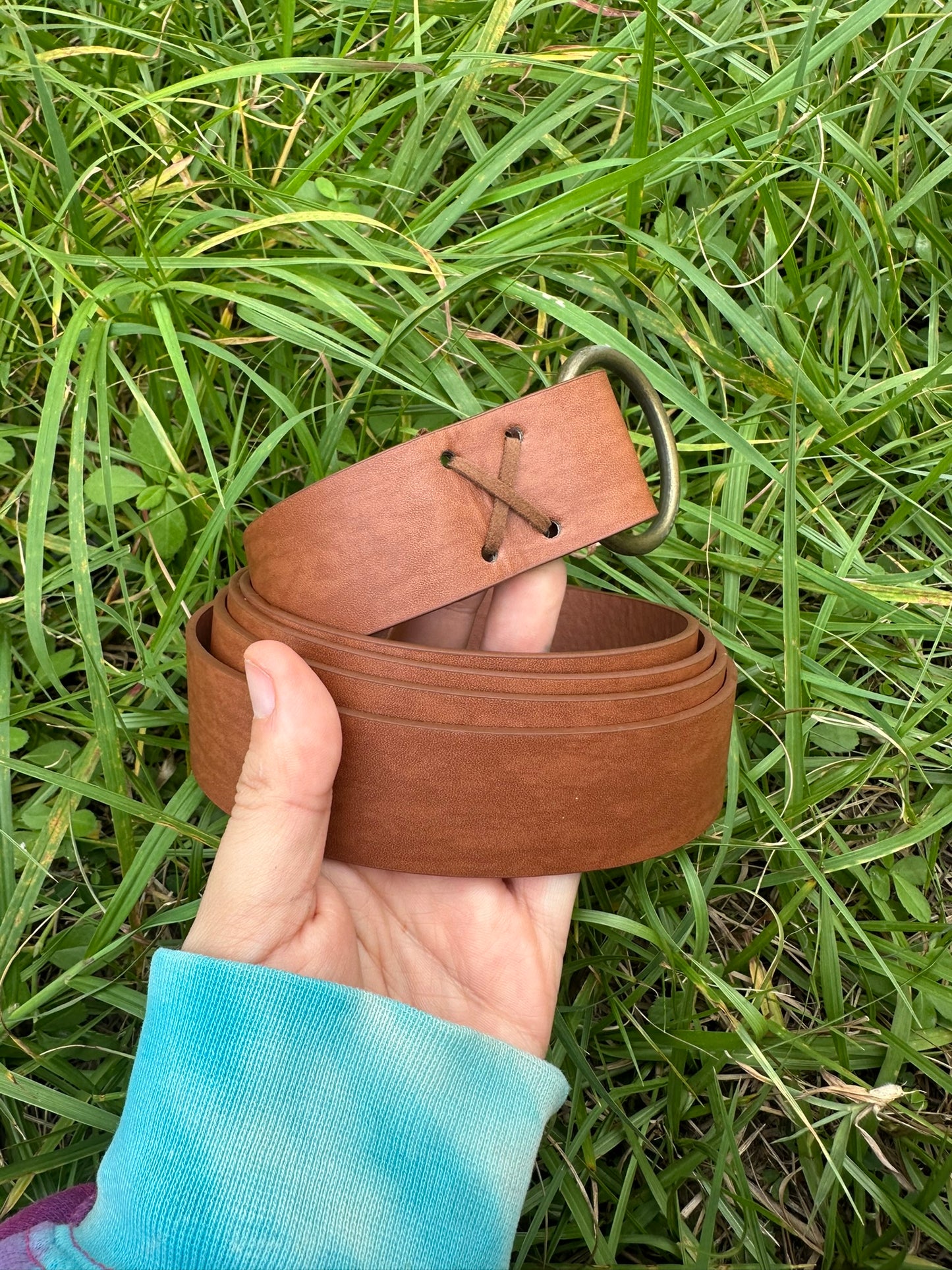 Faux Leather Belt! SAND