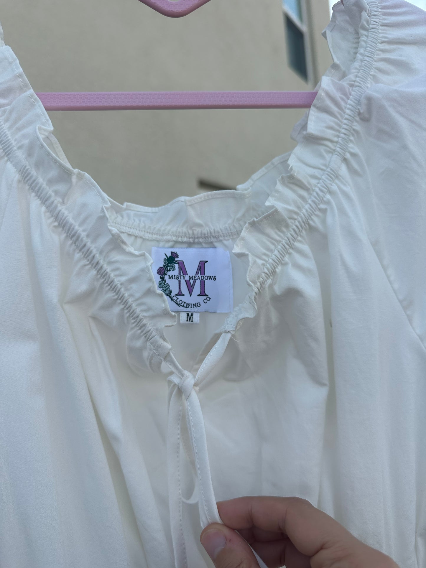 Renaissance Faire Dress Off Shoulder Bell Sleeve 100% COTTON!