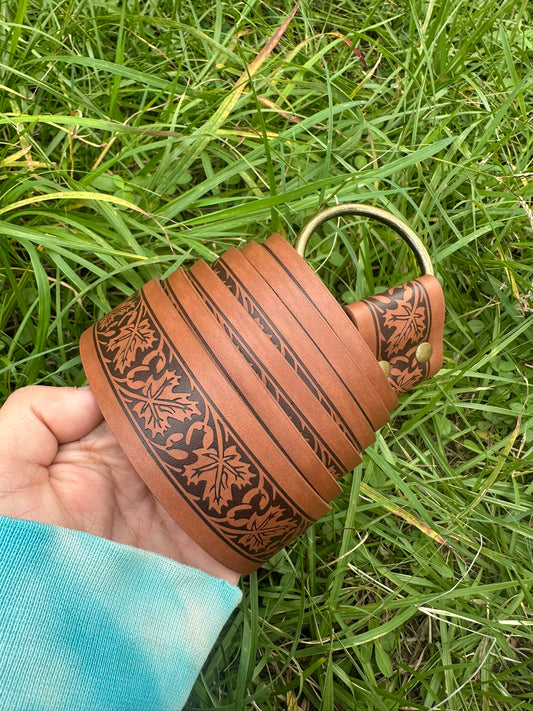 Faux Leather Belt! Leaves